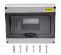 Eighosee HT-8 Way IP65 Mcb Breaker Box Distribution Protection Box ABS Power Electronic Din Rail Enclosure for Circuit Breaker