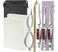 Eighosee Jewelry Soldering Block Kit 2 Honeycomb Ceramic Blocks 3 Tweezers1 Copper Tong 1 Metal Clip 2 Storage Bag,Soldering