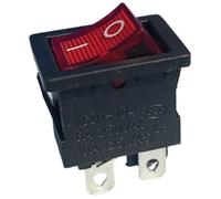 Eighosee KCD1 Boat Rocker Toggle Switch 6A/250V 10A/125V AC with Red Light Switch 4Pin on Off