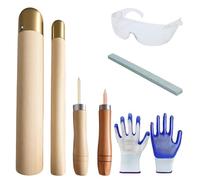 Eighosee Knapping Kit with Copper Hammer Crafting Tools Set for Beginners Outdoor Grinding Tools