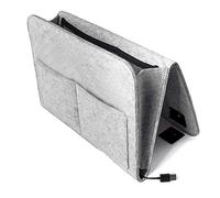 Eighosee Laptop Holder,Dorm College Room, Bunk Bed, Hospital Bed,Night Hanging Storage Organizer,Felt Headboard Storage Bag(Light Gray)