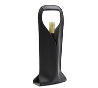 Eighosee Leather Wine Bag Wine Bottle Holder Champagne Hand Bag Gift Bag for Christmas Wedding Travel Birthday D