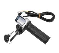 Eighosee LED Display Handlebar Throttle Grip 48V E-Bike Electric Bicycle Scooter Accelerator with Lock Power Indicator Key