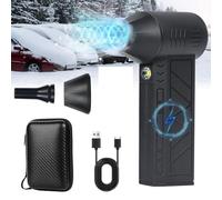 Eighosee LED Equipped Mini Turbo Snow Blower - Portable Handheld Dust and Snow Cleaner for Cars
