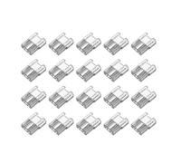 Eighosee LED Light Strip Connectors 20pcs, 2Pin, 10mm, Strip-to-Wire, Transparent Solderless Connectors, No Dark Area