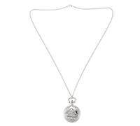 Eighosee Locomotive Silver Pocket Watch Quartz Round Dial Men's and Women's Pendant Pocket Watch
