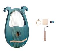 Eighosee Lyre Harp, 16 String Mahogany Body String Instrument Body Instrument with Tuning Wrench and Spare Strings