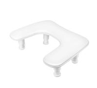 Eighosee Manicure Arm Rest for Nails Tech: U-Shaped Adjustable Nail Armrest -PU Leather Hand Stand Rest for Manicurists White