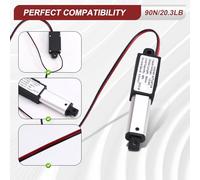 Eighosee Micro Linear Actuator 1" Stroke, 90N/20.3lb, Speed 9.5mm/S Mini Electric Waterproof Actuator Motor Linear Actuator 12V