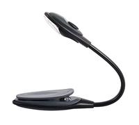 Eighosee Mini Flexible Clip-on Booklight LED Travel Book Reading Lamp White Light Book Holder Small Table lamp Light Small Gifts Gray