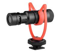 Eighosee Mini Microphone Plug-And-Play Mic 3.5mm Plug with Shock Mount Wind Screen for Smartphone DSLR Camera Live