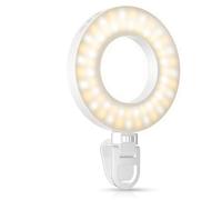 Eighosee Mobile Phone Fill Light, LED Selfie Light Anchor Live Broadcast Photo Light, Laptop Video Conference Ring Light White