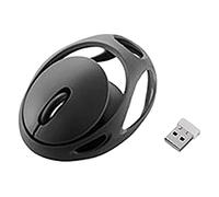 Eighosee Mouse 2.4G Wireless Mute Charging Hollow Egg Mouse 1200DPI Wireless Portable Universal Hand Wireless Mouse Suitable for Notebook Office Desktop Computer(Black)