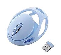 Eighosee Mouse 2.4G Wireless Mute Charging Hollow Egg Mouse 1200DPI Wireless Portable Universal Hand Wireless Mouse Suitable for Notebook Office Desktop Computer(Blue)