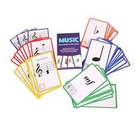 Eighosee Music Flash Cards Colored Copper Plate Paper Piano Color Coded Flash Cards,Piano Chords Flash Cards for Beginner