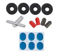 Eighosee New Drum Part Pad +Mute Pad +Wrench +Drum Stick Cap High Percussion Instruments Snare Drums Parts