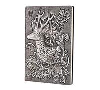 Eighosee New European Premium Retro Relief Notepad Premium Gift Notepad Tourism Memorial Notebook Silver