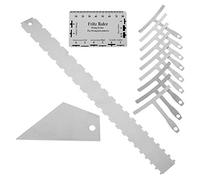 Eighosee Notched Straight Edge Guitar Luthiers Tool, 3 with 9Pcs Understring Radius Gauge Guitar Repair