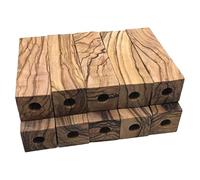 Eighosee Olive Wood Short Pen Blanks, 10Pieces Pre-Drilled 7mm, 2.5 X 0.75 X 0.75 Inches