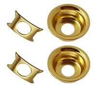 Eighosee Pack of 2 Iron Socket Plate Cup for Electric Guitar Gold