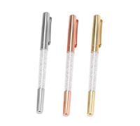Eighosee Pen, Bling Crystal Pen Ink Ball Fine Black Ink/Silver/Gold Pen for Office School Supplies - (Pen)