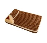 Eighosee Pet Dog Bed Mat Plush Pet Mat Protect Cervical Spine Detachable Dog House Indoor Comfort Coft Pet Supplies, Brown, L