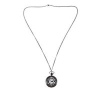 Eighosee Petal Hollow Black Petal White Pocket Watch Bronze Quartz Men's and Women's Retro Pocket Watch
