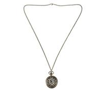 Eighosee Petal Pocket Watch Hollow Bronze Retro Men's and Women's Pendant Necklace Gift Hanging Watch
