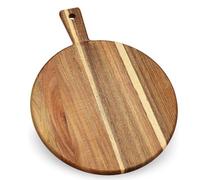 Eighosee Pizza Plate Steak Plate with Handle Cheese and Bread Tray Fruit and Vegetable Storage Tray B