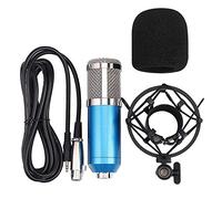 Eighosee Professional Cardioid Condenser Microphone Kit with Audio Cable Metal Shockproof Clamp High Sensitivity Low Noise Mic(Blue & Silver)
