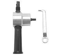 Eighosee Professional Metal Cutter Double Nibbler Metal Cutter Drill Tool Attachment Metal Plate Open Hole Drill