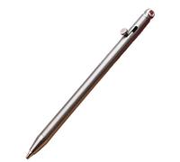 Eighosee Pure Titanium Mini Compact Bolt Pen Portable Metal Ballpoint Pen for Travel for Guest Signature Gray Titanium