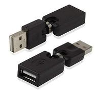 Eighosee Rotating and Swivel Twist USB 2.0 Type A Male to Type A Female Extension Adapter Convertor (2-pack,AM-FM)