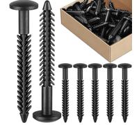 Eighosee Shutter Fasteners Vinyl Exterior for Window Screws Plastic Pins Pegs for Outside Shutters 38PCS