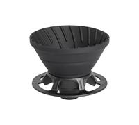 Eighosee Silicone Foldable Coffee Dripper Reusable with Holder Coffee Filter Cup Space-Saving Foldable Coffee Funnel Outdoor,A