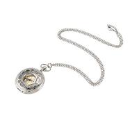 Eighosee Silver Queen Petal Pocket Watch Vintage Pendant Ladies Men's Gift Watch
