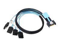 Eighosee SlimSAS 8654 MCIO 4I 38pin to4x Cable PCIE5.0 PCI-E Server Data Connection Extension Wire High-Speed PCIE5.0 PCI-E Server Data Connection Cable Extension Wire 1M