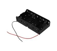 Eighosee Spring Clip Black 4 x 1.5V D Size Battery Batteries Holder Case