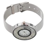 Eighosee Stainless Steel Lovers Bracelet Watch Quartz WristwatchColour:Silver