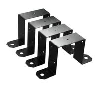 Eighosee Strap Post Ties Black Deck Fence Deck Fence for4x4in Post U Bracket Deck Post Brackets