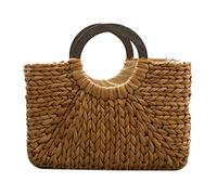 Eighosee Straw Handbag Tote Bag Shoulder Bag Shopping Beach Travel -body Bag Satchel(primary color)