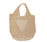 Eighosee Summer Fashion Beach Bags Women Shoulder Bag Hollow Handwoven Simple Soft Handbag Large Casual Tote Storage Bag I