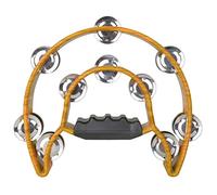 Eighosee Tambourine Percussion Musical Instruments Hand for Compact Half Moon Drum Tambourine