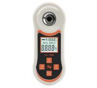 Eighosee Temp Salinity Digital Refractometer with ATC 0-24% Salt 0-60% Sugar Tester for Drink Brewing Food Saltwater