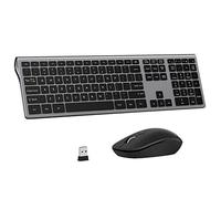 Eighosee Thin 2.4G Wireless Keyboard for Laptop Desktop Scissors Switch Keyboard for OS Full Size 109 Keyboard