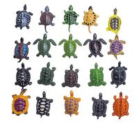 Eighosee Tortoise Statue Turtle Figurines Miniature Figurines 20Pcs Realistic Turtle Statue Home Decor Kids Favor Decorations