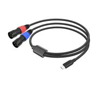 Eighosee Type C to Dual XLR Male Aux Audio Cable USB C to Dual XLR Audio Cable Type C to XLR Male Output Stereo Cord 300cm