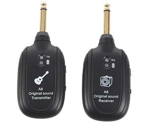 Eighosee UHF Guitar Wireless System Transmitter Receiver Built-in Rechargeable