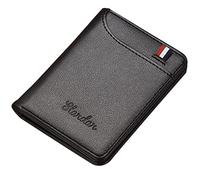 Eighosee Ultra-Thin Men's Card Holder Wallet Briefcase Portable Anti-Demagnetization Document Card Holder Balck