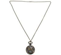 Eighosee Unisex Vintage Retro Horse Hollow Quartz Pocket Watch Pendant Necklace Sweater Chain
